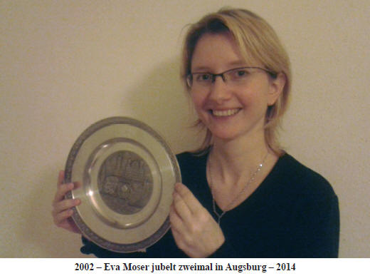Eva Moser gewinnt zum 2. Mal in Augsburg